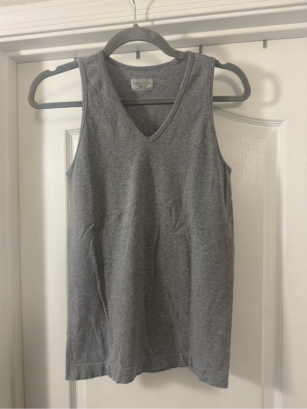 Athleta Gray V-Neck Tank Top